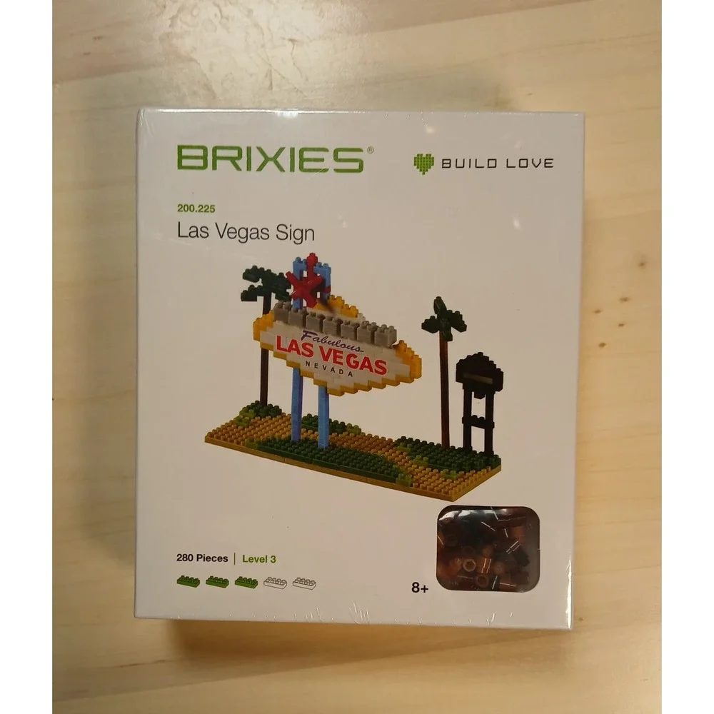BRIXIES BUILDING BLOCK MICRO SET FABULOUS LAS‎ VEGAS SIGN